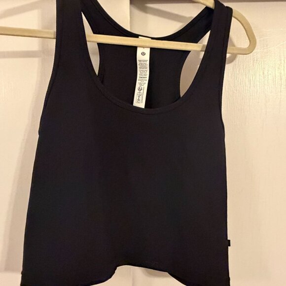 lululemon athletica Tops - LULULEMON BLACK POWER PIVOT TRAINING TANK TOP SZ LARGE L WOMEN